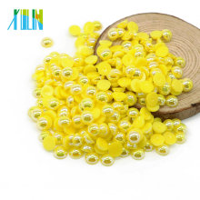 Yiwu Hot Sale Flatback Half Round Nail Loose Pearls Beads for Crafts , A9-CitrineAB